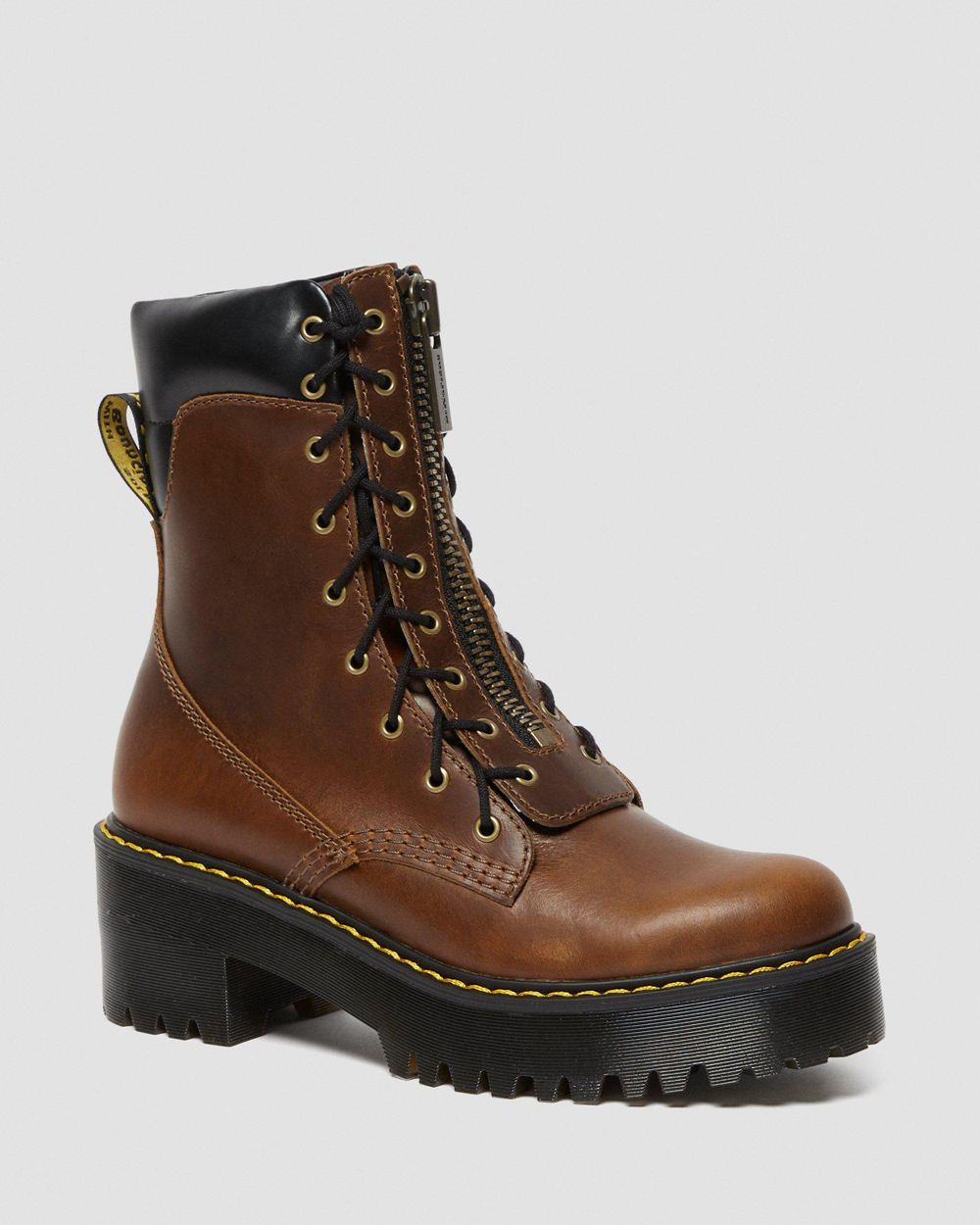 Dr Martens Karmilla Kožené Šnurovacie Topánky Damske ( Butterscotch ) SK 862-JNDXWA